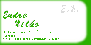 endre milko business card